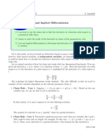 5.6 The Chain Rule and Implicit Di Erentiation: Objectives