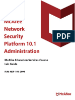 Mcafee Network Security Platform 10.1 Administration: Mcafee Education Services Course Lab Guide