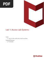 Lab 1: Access Lab Systems: Log in To The Online Lab Virtual Machines