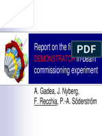 Report On The First In-Beam Commissioning Experiment: Agata-Demonstrator