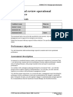 Monitor and Review Operational Performance: Submission Details