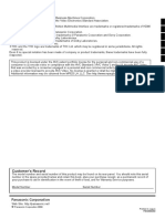 Customer's Record: Printed in Japan PBS0609N0 Panasonic Corporation 2009