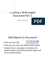 Creating A Multi-Paged Document Part 2: Abdul Ghafar