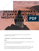 Deepak Chopra's 21 Day Abundance Meditation Course - WEEK 2 - The Village Foundation