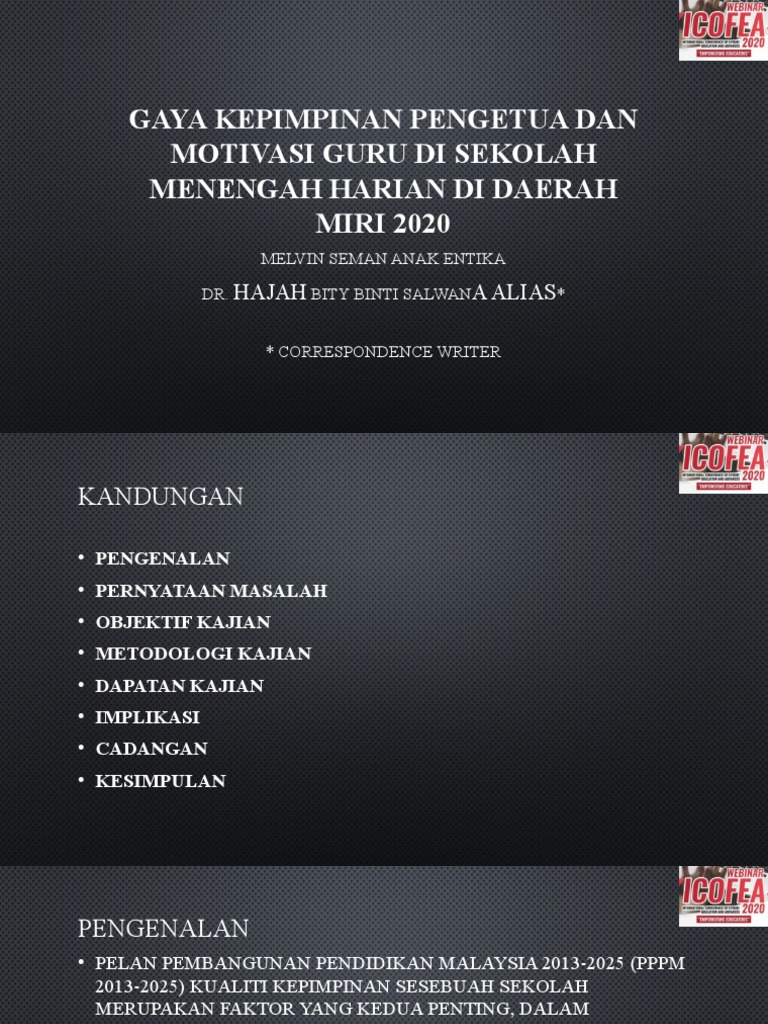 Gaya Kepimpinan Pengetua Dan Motivasi Guru Di Sekolah | PDF