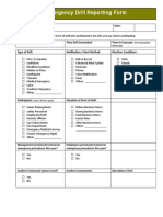 Emergency Drill Reporting Form