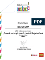 Certificado Sodimac Luis