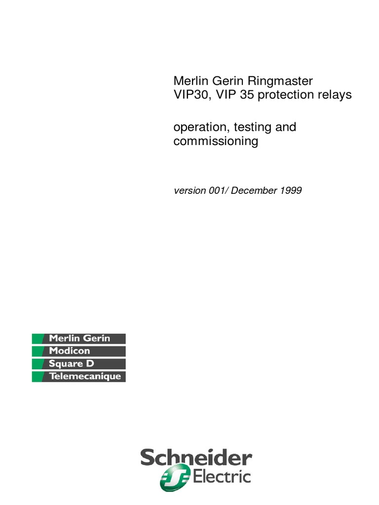 VIP30/VIP35 Relay Operation Manual | PDF | Transformer | Relay