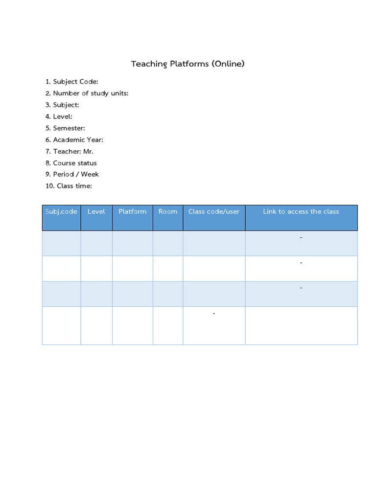 Online Teaching Platforms Overview | PDF