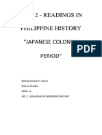 Gec 2 - Readings in Philippine History "Japanese Colonial Period"