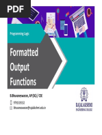 11-Formatted Output Functions PDF