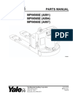 MPW080E (A891) MPW065E (A894) MPW060E (A897) Parts Manual: Yale Materials Handling Corporation