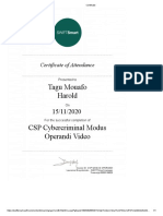 CSP Cybercriminal Modus Operandi Certificate PDF