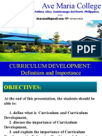 Curriculum Development: Definition and Importance: Vallesville-Fatima, Liloy, Zamboanga Del Norte, Philippines, 7115