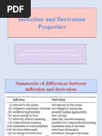 Inflection and Derivation Properties