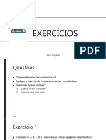 Exercícios sobre normalização de banco de dados e formas normais