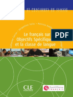 Le Fos Et La Classe de Langue Fle Techniques Et Pratiques de Classe PDF