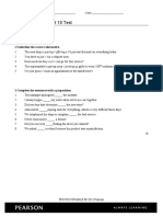 Gold Preliminary Unit 10 Test: 1 Underline The Correct Alternative