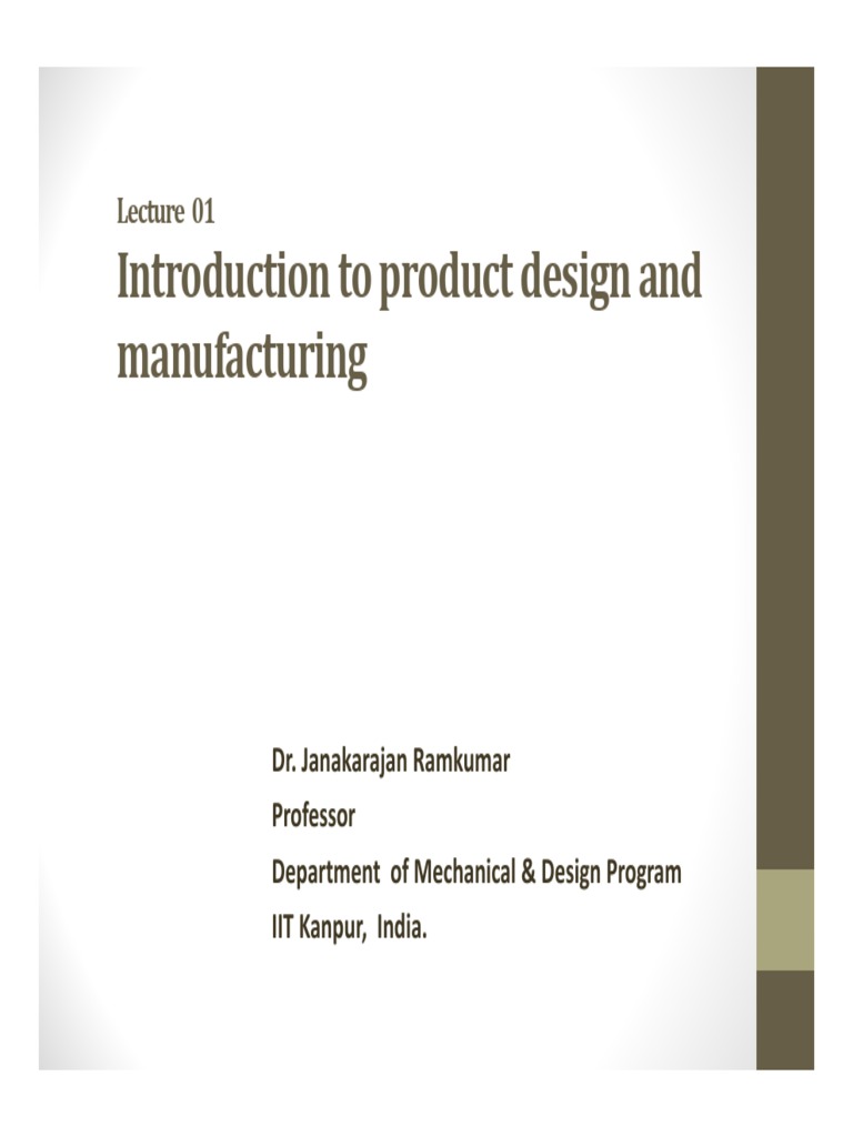 Introduction To Product Design And Manufacturing PDF Innovation