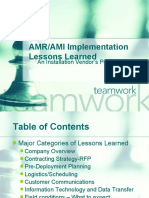 AMR/AMI Implementation Lessons Learned: An Installation Vendor's Perspective