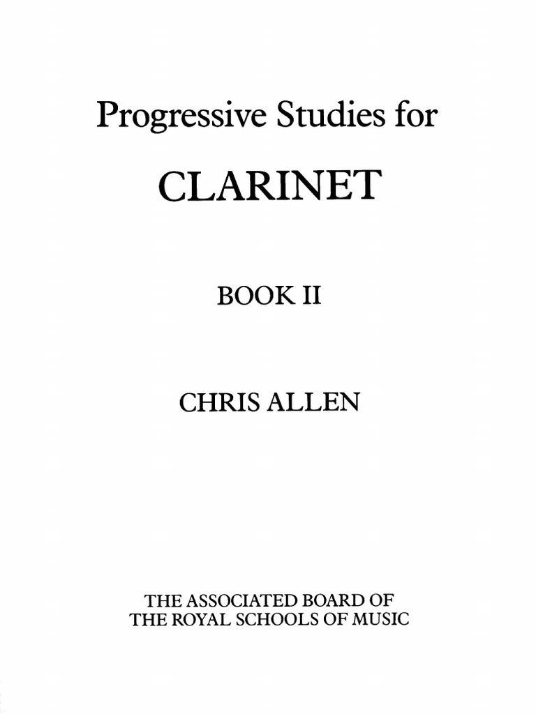 ALLEN Progressive Studies For Clarinet 2 | PDF
