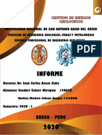 Primer Informe de Gestion de Riesgos Geologicos PDF