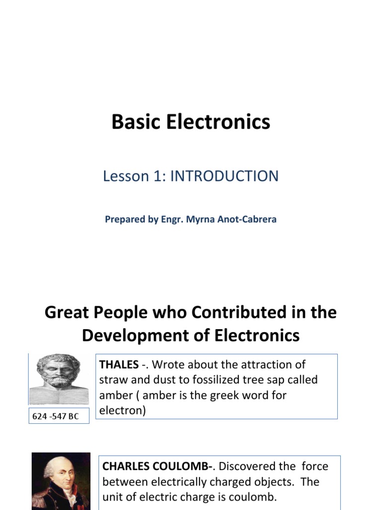 Introduction to Basic Electronics Concepts | PDF | Science & Mathematics