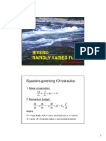 Rivers: Rapidly Varied Flow: Equations Governing 1D Hydraulics