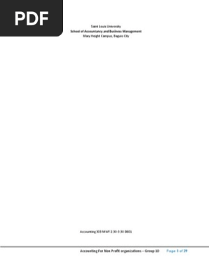 Accounting for Non-Profit Organizations