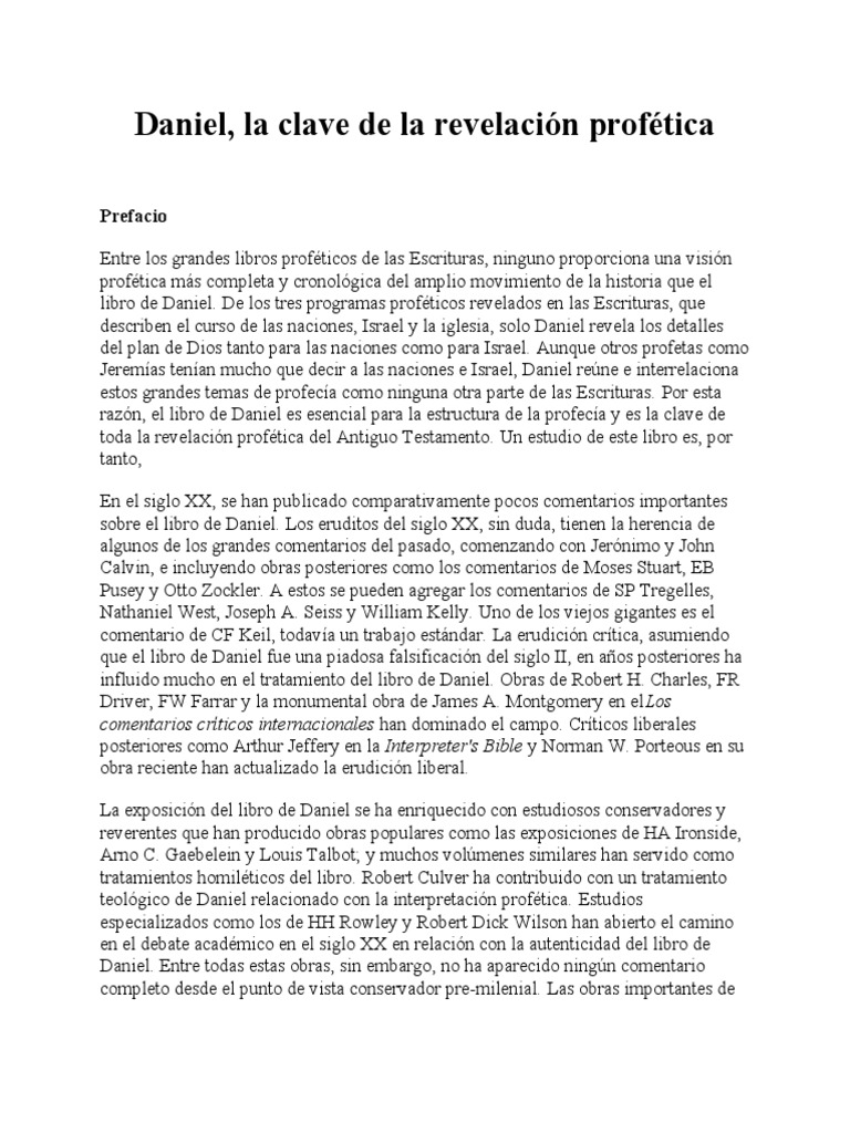 Claves del libro de Daniel en profecía | PDF | Daniel (figura bíblica ...