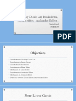 Shockley Diode Law, Breakdown, Zener Effect, Avalanche Effect