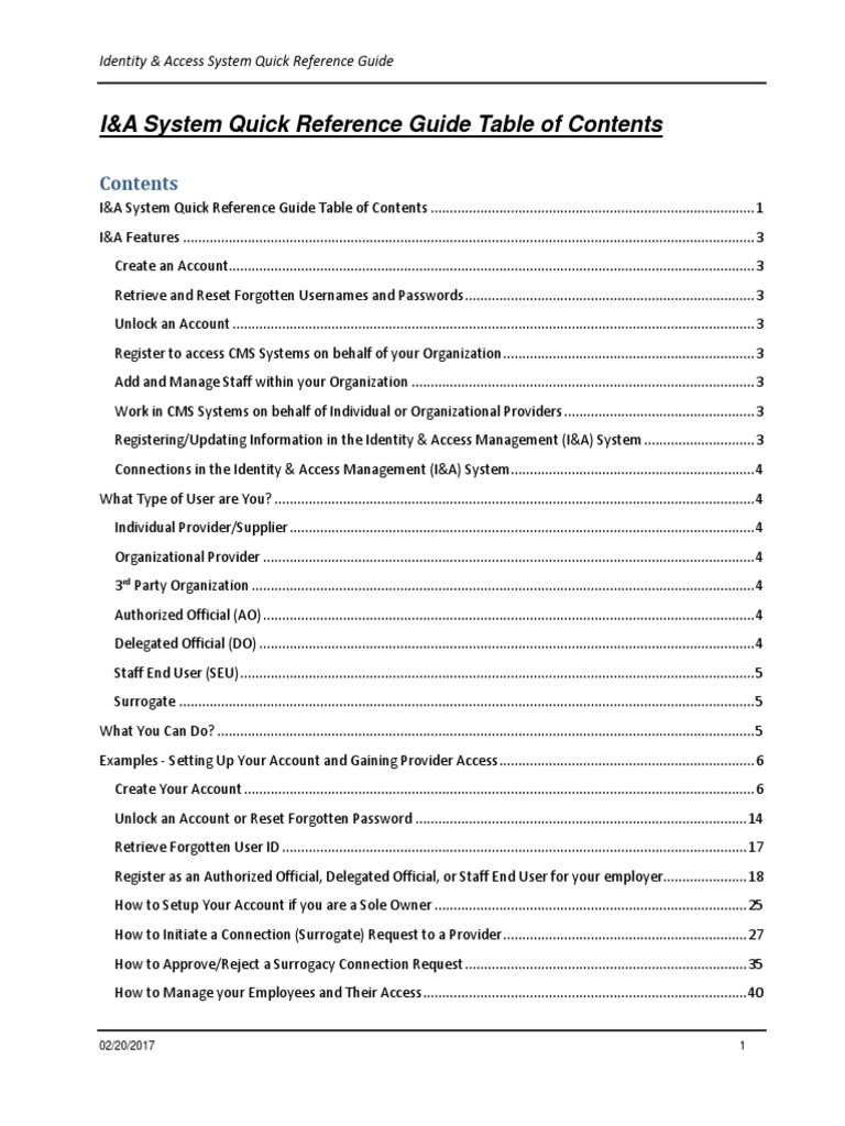 I&A System Quick Reference Guide | PDF | Login | Password