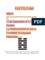 EL ORÁCULO Del MES 12 de Septiembre Al 11 de Octubre 2011