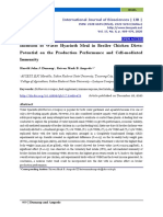 Inclusion of Water Hyacinth Meal in Broiler Chicken Diets: Potential On The Production Performance and Cell-Mediated Immunity