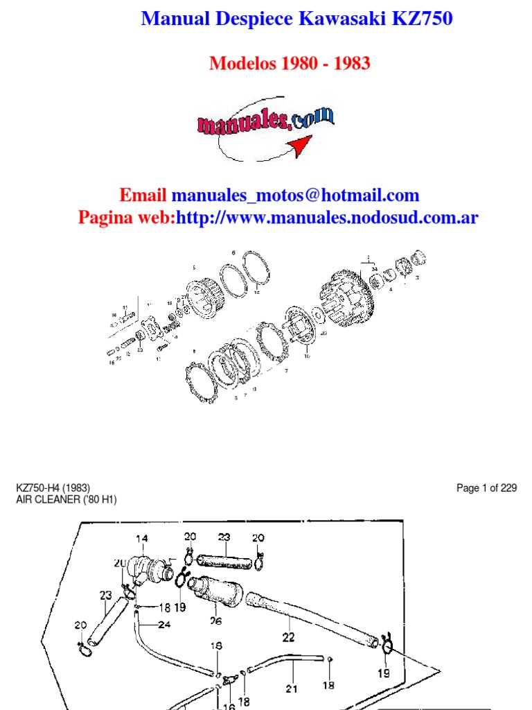 Despiece+KZ750 LTD 80 83 PDF | PDF | Screw | Clutch