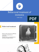 Behavioral Treatment of Insmonia