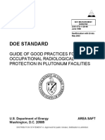 Doe Standard: Guide of Good Practices For Occupational Radiological Protection in Plutonium Facilities