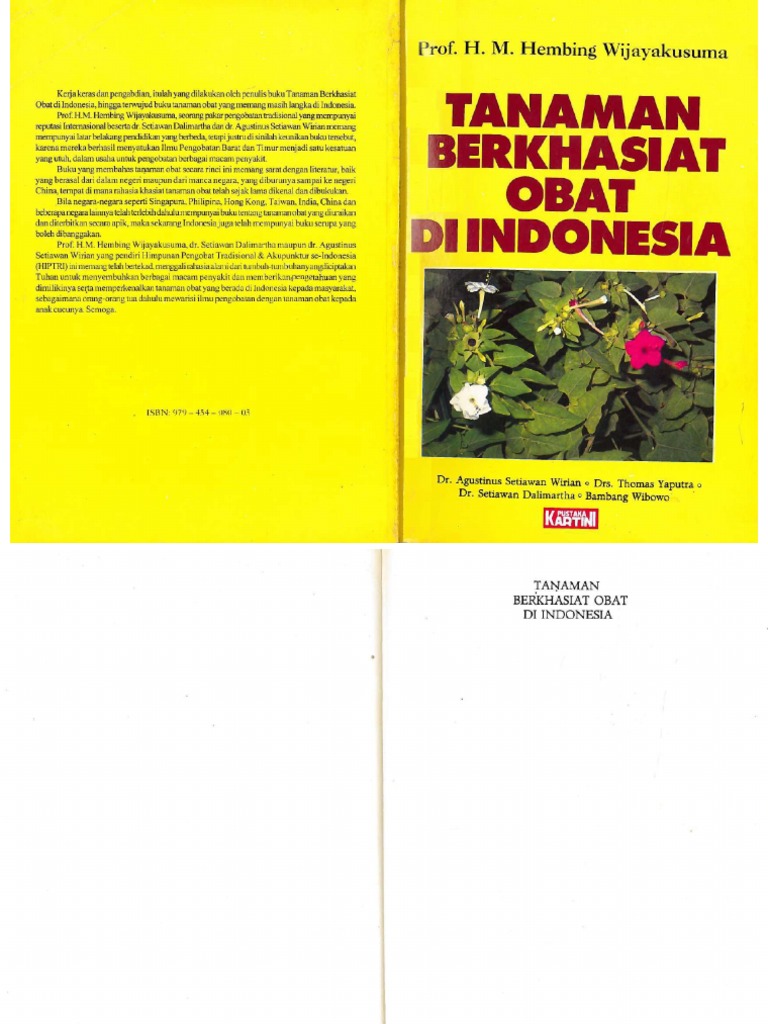 Tanaman Berkhasiat Obat Di Indonesia Jilid 1 Pdf Pdf