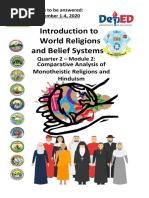 December 2020 Module SHS World Religions 12