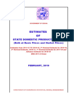 Estimates OF: State Domestic Product, Odisha