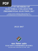 Presidential Election, 2017 - Electoral College (English) PDF