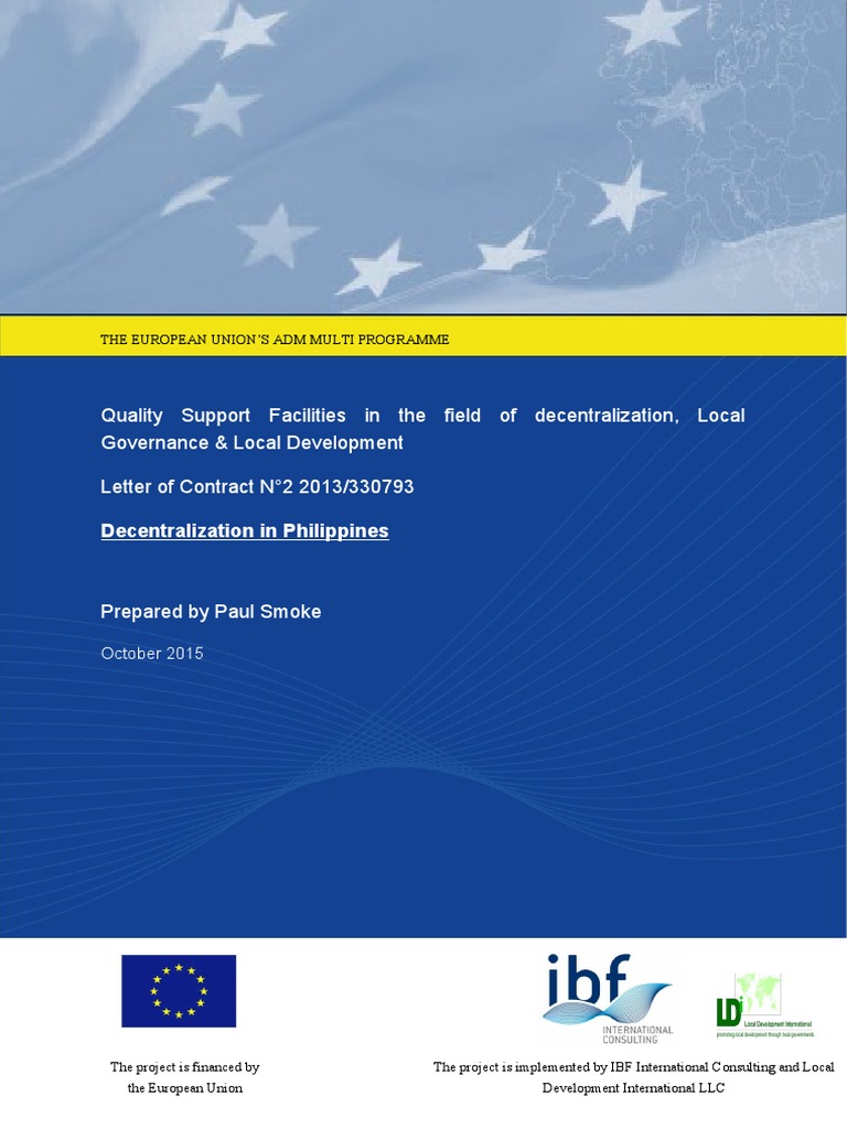 Decentralization in the Philippines: A Case Study | PDF | Local ...