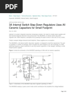 3A Internal Switch Step-Down Regulators Uses All Ceramic Capacitors For Small Footprint