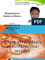 A Requirement in Seminar in History: St. Paul University Philippines