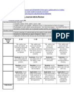 Rubrics For Grading Journal Article Review