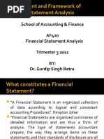 Environment and Framework of Financial Statement Analysis