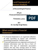 Environment and Framework of Financial Statement Analysis