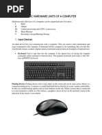 Basic Hardware Units of A Computer