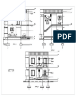 Parapet wall and roof section