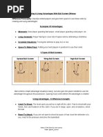 Creating & Using Advantages With Ball Screen Offense Offensive Philosophy